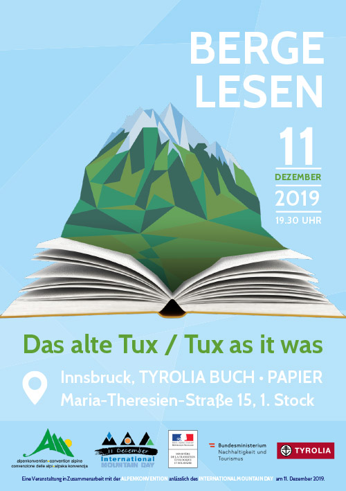 Buchpräsentation "Das alte Tux as it was" im Rahmen von BERGE LESEN in der Tyrolia, Innsbruck | Edition Hubatschek