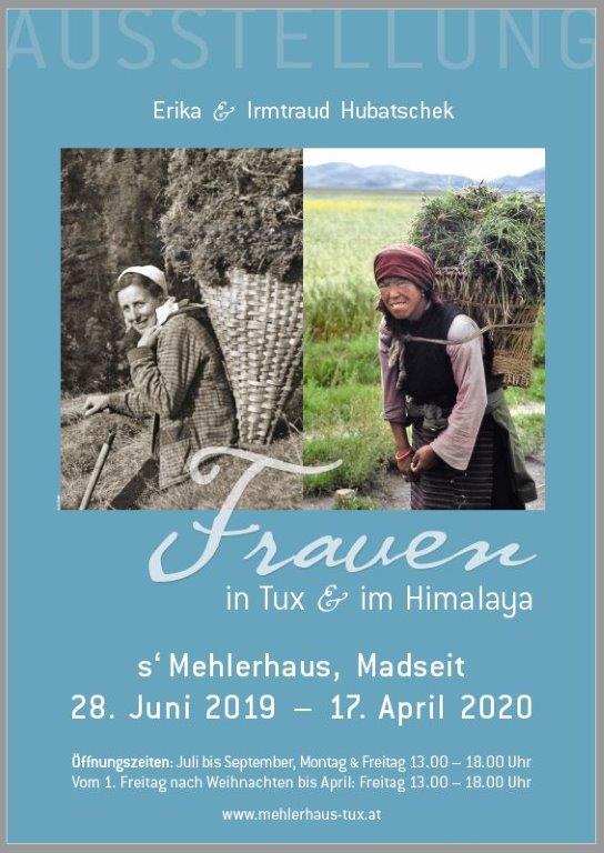 Plakat zur Ausstellung "Frauen in Tux und im Himalaya" | Edition Hubatschek